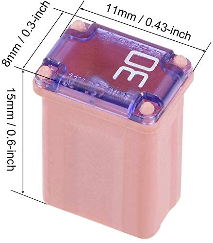 10 Pack 608830 30 Amp Micro Cartridge Fuses Micro Fuse Fmm Mcase Micro Female Fuses #TOP1