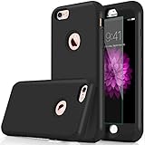 iphone 6 Case, DUDETOP 3-in-1 Shockproof Scratch-Resistant Resist Cracking Armor Protective Cover Easy Grip Design with Tempered Glass Screen Protector for Apple iphone 6s 4.7