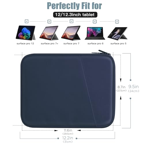 Image of TiMOVO 9-11 inch Tablet Sleeve Bag with Pocket, Indigo | Fits iPad 11 inch A16 2025, iPad 10.9 inch /10.2 inch, Air 11 inch 5th /4th Gen, Galaxy Tab A9+ /A11 Plus 11 inch