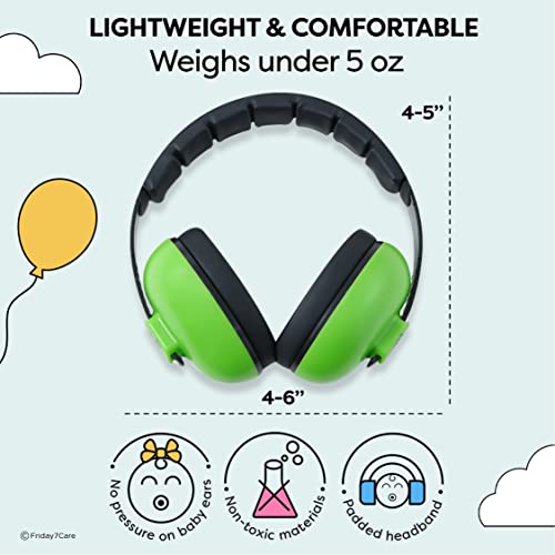 Friday 7Care Baby Ear Protection Noise Cancelling Headphones For Ages 0-24 Months, Green #TOP3