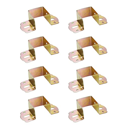 Xiaoyztan 8 piezas de soporte de viga transversal de hierro galvanizado para muebles de marco de viga de montaje (apto para ancho de haz de 40 mm)