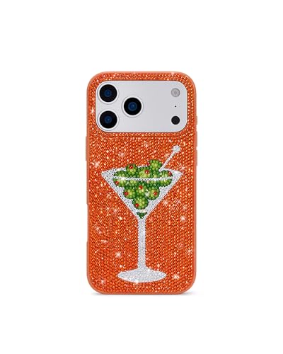 Image of JW PEI Olive Martini Artificial Crystal Phone Case - Orange