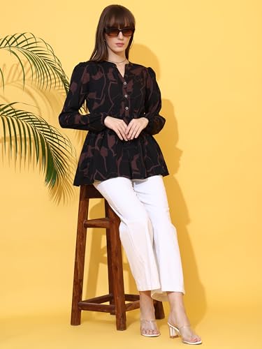 Image of Sheetal Associates Women's Top Shirt Stylish Trendy for Girls | Floral Printed Top | Lightweight Day Comfort