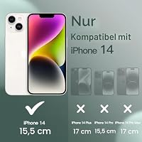 JETech Silikon Hülle für iPhone 14, Nachtgrün – Ansicht 2