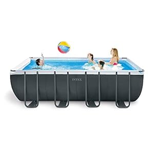 Intex 18 Foot by 52 Inch Ultra XTR Framed Swimming Pool Set with Sand Filter Pump, Pool Cover and Ladder, Protective Canopy, and Ground Cloth, Gray Intex 18 Foot by 52 Inch Ultra XTR Framed Swimming Pool Set with Sand Filter Pump Pool Cover and Ladder Protective Canopy and Ground Cloth Gray
