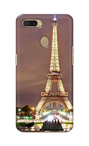 Image of PRINTFIDAA Lovers Famous Place Eiffel Tower in Paris Printed Designer Hard Case for Oppo A7 / Oppo A5s / Oppo A12 / Oppo A11k / Oppo A12s / CPH1909 Back Cover -(e) RPM1009