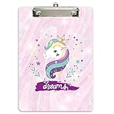 Hongri Plastic Clipboard, Standard A4 Letter Size for Students, Teacher, Woman and Kids, Low Profile Clip, Decorative Clipboards, Cute Clipboard Custom Pattern, Size 9
