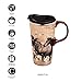 Cypress Home Wild Chestnut Ceramic Latte Travel Cup 17 oz