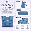 Florence Happy @ England Cambridge ElChic-Thicken Corduroy Tote Bag with zipper-Stylish, Durable, and Waterproof! (Greyish Teal, L) #5