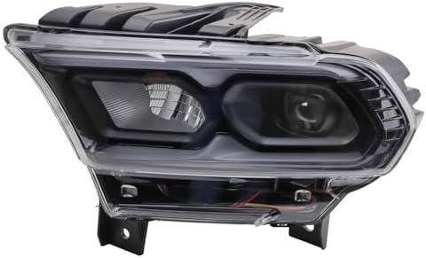TRQ Driver Side Headlight Assembly LED Black Bezel Compatible with 2021-2024 Dodge Durango Without Automatic Leveling Headlights CH2502345