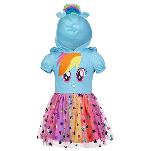 My Little Pony Toddler Girls Costume Short Sleeve Dress Blue 4T