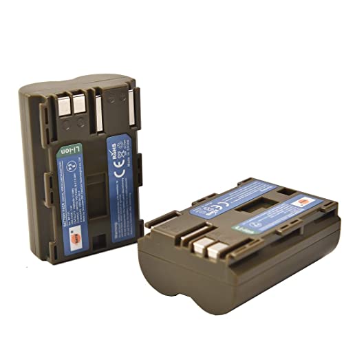 DSTE Batterie de Remplacement en 2 pièces BP-511 Batterie Compatible pour Canon EOS 5D EOS 10D EOS 20D EOS 300D EOS 30D EOS 40D EOS 50D EOS D30 EOS D60