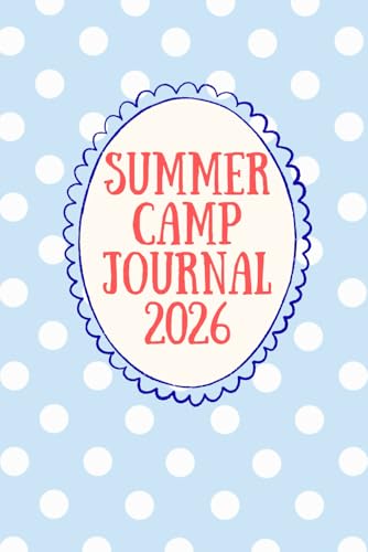 Summer Camp Journal & Memory Book: Blue Polka Dot Preppy Notebook for Campers and Counselors 120 Half Lined, Half Blank Pages for Writing and ... Blue Polka Dot Notebook, Camp Essentials image 2