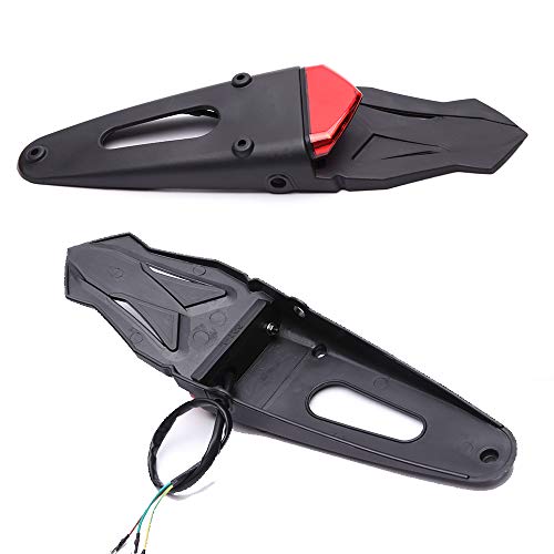 Image of Motorcycle Rear Fender Mount Red LED Tail Light Brake Lamp Turn Signals License Plate Lights for Custom Off-Road Motorcycle Dirt Bike