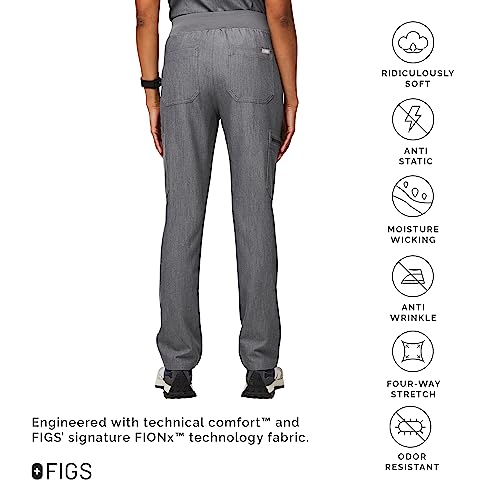 Image of FIGS YOLA High Waisted Skinny Scrub Pants for Women - 11 Pockets, 4-Way Stretch, Yoga Waistband