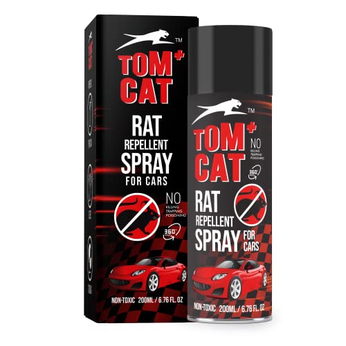 Tom Cat No Rat Entry Rat Repellent Spray For Cars, Bus, Truck Highly Effective Upto 3 Month | Protect Wires In Car, Bike And Outdoor Utilities | Non Toxic | 200Ml (Pack Of 1)
