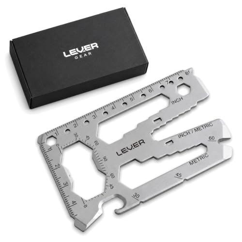 Lever Gear Toolcard Pro 40-in-1 Credit Card Multitool, TSA Compliant