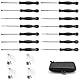 Vergaser Einstellwerkzeug 14 Pcs Vergaser Schraubendreher Set mit Reinigungsbürsten für Husqvarna Einhell Stihl Poulan Echo Motor Motorsense Kettensäge