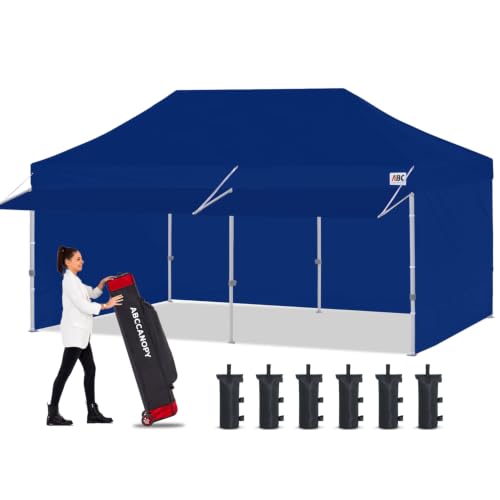 Image of ABCCANOPY 10x20 Commercial Pop up Canopy Tent with Awning Sidewall