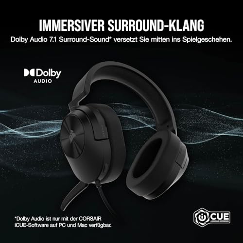 Corsair HS55 Surround Kabelgebundenes Gaming-Headset - Carbon – Ansicht 2