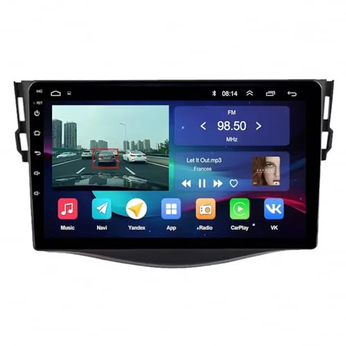Radio Coche 2 DIN Carplay para viajar en familia con el navegador HD en su Toyota RAV4 XA30
