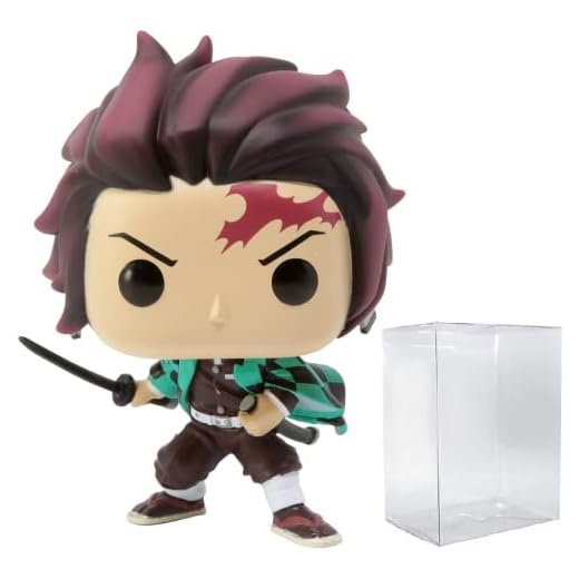 POP Demon Slayer - Figura de vinilo Funko de Tanjiro Kamado (incluye funda protectora de caja compatible), multicolor, 3.75 pulgadas