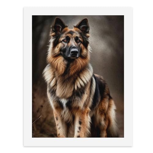 Peinture par numéros berger allemand cadeau souvenir chien