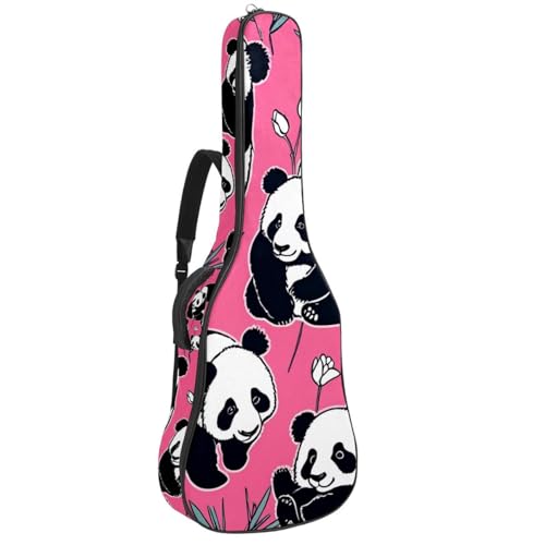 Sac guitare acoustique panda rose une idée cadeau originale pour jeune guitariste passionné