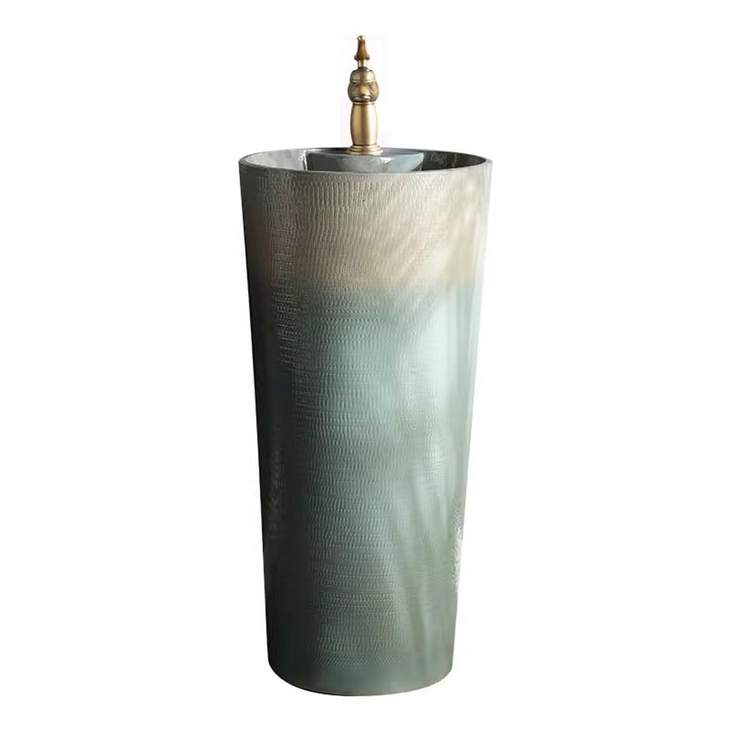 AYCDL Pedestal Sink Courtyard Column Washbasin Outdoor Outdoor Floor-Standing Washbasin Bathroom Pedestal Sink