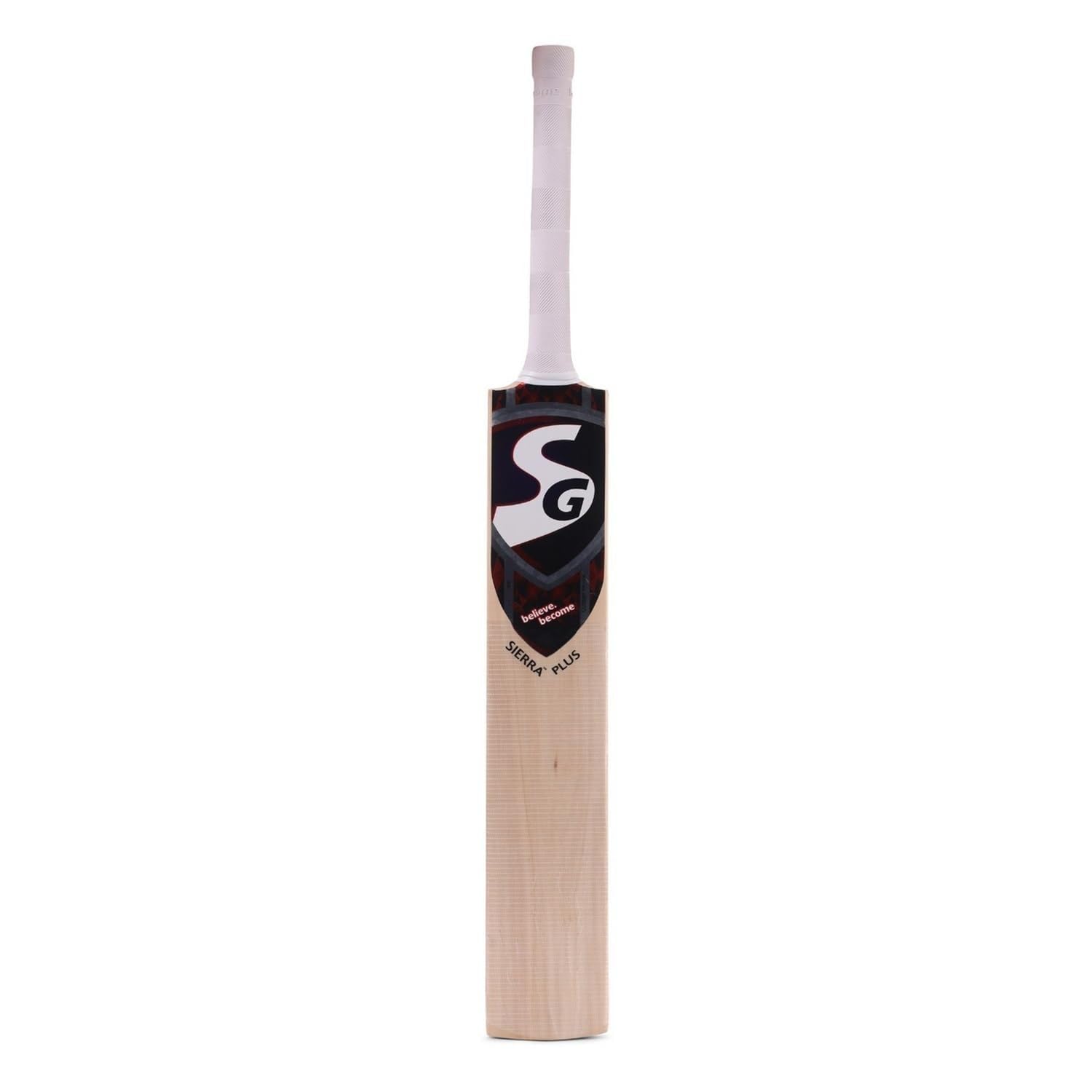 SG Sierra Plus Kashmir Willow Cricket Bat Premium Kashmir Willow, Medium Sweet Spot & Spine | Cane Handle, Flat Toe (Red, Blue, White, Size-5)-image-29