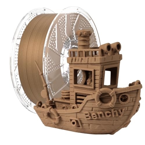 Chitu Systems Conjure Wood PLA Filament 1KG, Real Teak Wood Fibers Filled 3D Printer Filament, Using Reusable Spool Compatible with Bambu Lab Refill Filament,1.75mm, Fits for Most FDM 3D Printers