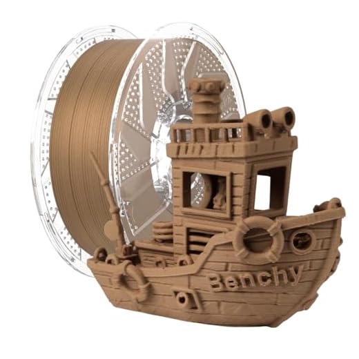 Chitu Systems Conjure Wood PLA Filament 1KG, Real Teak Wood Fibers Filled 3D Printer Filament, Using Reusable Spool Compatible with Bambu Lab Refill Filament,1.75mm, Fits for Most FDM 3D Printers