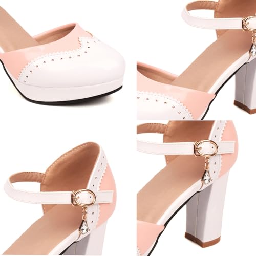 Image of FOREADA Mary Janes for Women Platform Heels Bow Kawaii Shoes Vintage Dress Pumps