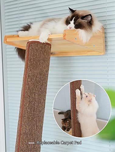 Árbol rascador para gatos moderno 78.7 pulgadas alto miniatura 2