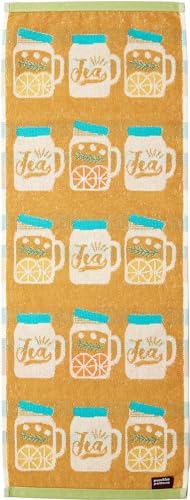 丸眞 フェイスタオル porukka pattern(ポルッカパターン) アイスティーパターン 北欧 レディース ポルトガル製 厚手 綿100% 0595001800