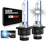 ICBEAMER 10000K D2S D2C D2R Xenon Factory HID Replacement for OEM Headlight Low Beam Light Bulbs Lamp [Color: Blue]