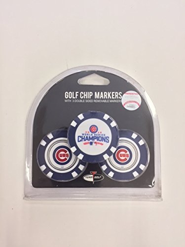 Chicago Cubs World Series Champions 3- PACK POKER CHIPS, with markers,