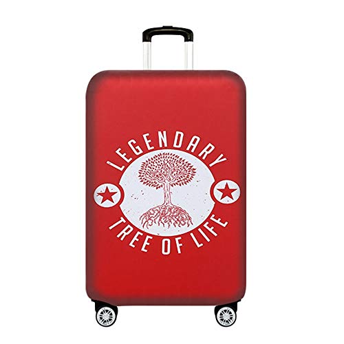 Preisvergleich Produktbild Trolley Case Schutzhülle Robuste 18 Bis 32 Zoll Reisegepäckabdeckung Regenfester, Elastischer Kofferschutz Halten Sie Das Gepäck Sauber (Color : Tree of Life / red, Size : M(22''-24''))
