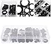 FRCOLOR 1 Box Black Rubber Gasket Assortment Kit Flexible Sealing Rings for Automotive Firewall Wire Protection Industrial Equipment Repair