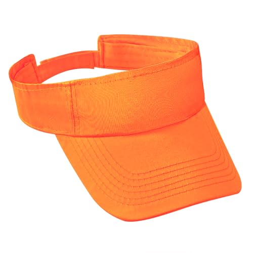 Sombreros de visera para mujeres y hombres, gorra atlética ajustable para correr, tenis, golf, viajes y deportes al aire libre, Naranja, Talla única