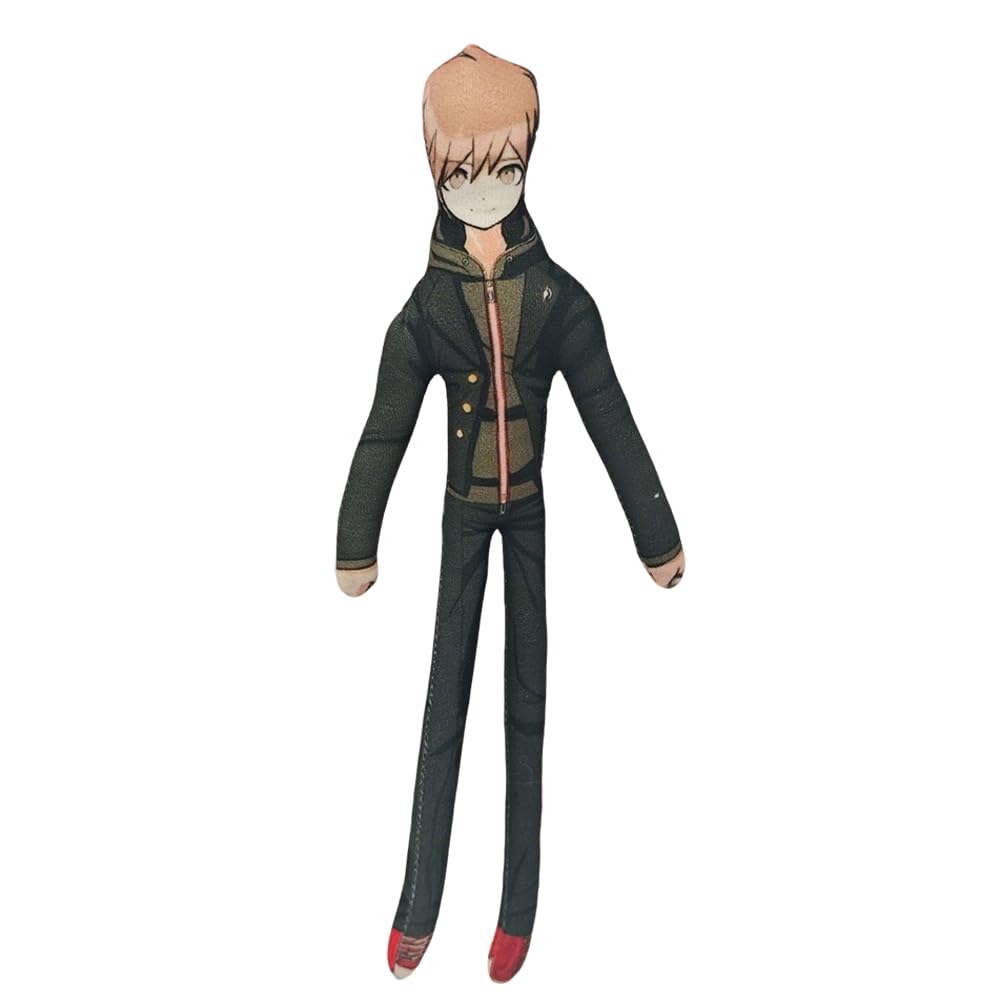 Zhongkaihua Naegi Makoto Plush Figure Soft Stuffed with Twistable Human-Shaped Funny Ornaments Anime Pillow Throw Decorations 28CM