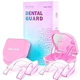 Litlcutie Mouth Guard for Grinding Teeth at Night, Mouth Guard for Sleeping, Mouthguards for Grinding of Teeth, Night Guards for Teeth Grinding, with 2 x 5X Mirror Case (4 Pack/2 Size)