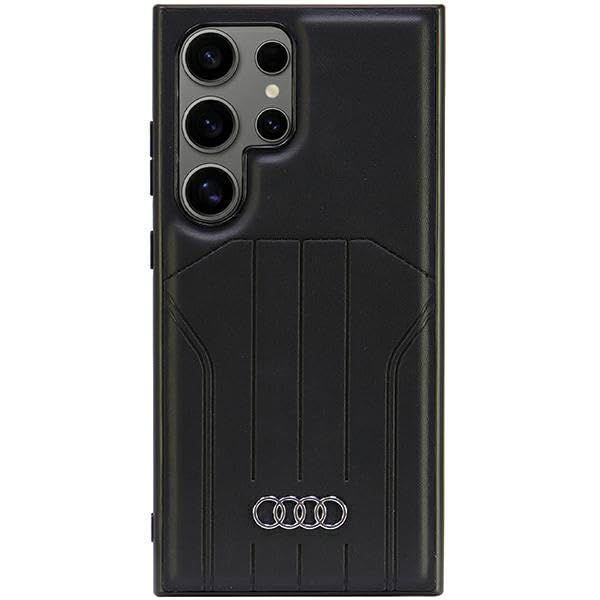 Audi Étui de protection rigide en cuir synthétique pour S24 Ultra S928 Noir AU-TPUPCMS24U-Q5/D1-BK
