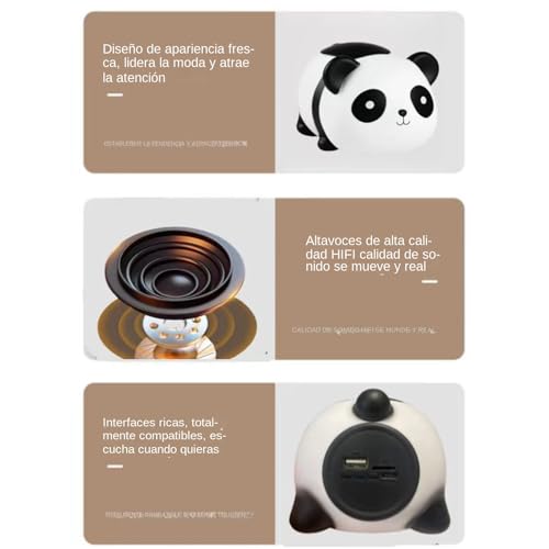 Enceinte sans fil portable Panda avec son stéréo pour bureau - 4