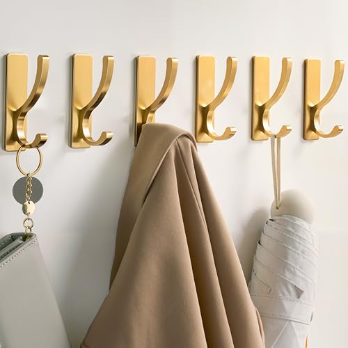 pickpiff Adhesive Wall Hooks for Hanging Towels, Sticky Hooks Heavy