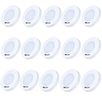 SEON 3W Cablite Shine Surface Mount LED Down Light (Cool White,Pack of 15) IP50 Driver, Dust Proof,2 Year Warrenty