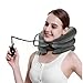 Collare Cervicale Gonfiabile,Per Alleviare Il Dolore Cronico Al Collo E Alle Spalle Collare Gonfiabile Cervicale,Collare Per Trazione Cervicale (Grigio, Dimensioni non gonfiate: circa 27x30 cm) immagine