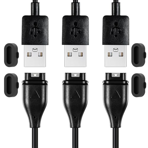 QHBAMD 3 Pack Compatible for Garmin Forerunner 965/955/945/935 Smartwatch Charger, USB A Cable 3.3ft/1M Compatible for Garmin Forerunner 45/55/158/245/255/645/745