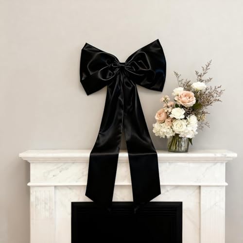 Black White Bow Decor 2 Pack, Large and Small Size Bow Wall Decor by Vibzox - Used condition - Image 9