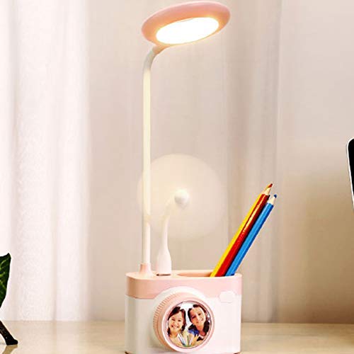 Lampa biurkowa Led ładowana na usb ściemnianie kontaktowe regulacja lampa stołowa dla dzieci dzieci czytanie nauka nocna sypialnia salon (różowy) LED